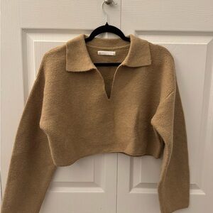 OAK + FORT Tan Sweater